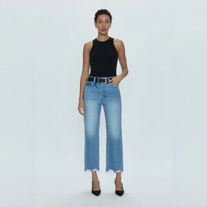 Pistola High Rise Straight Flare Blue Jeans - Era vintage in blue size 30